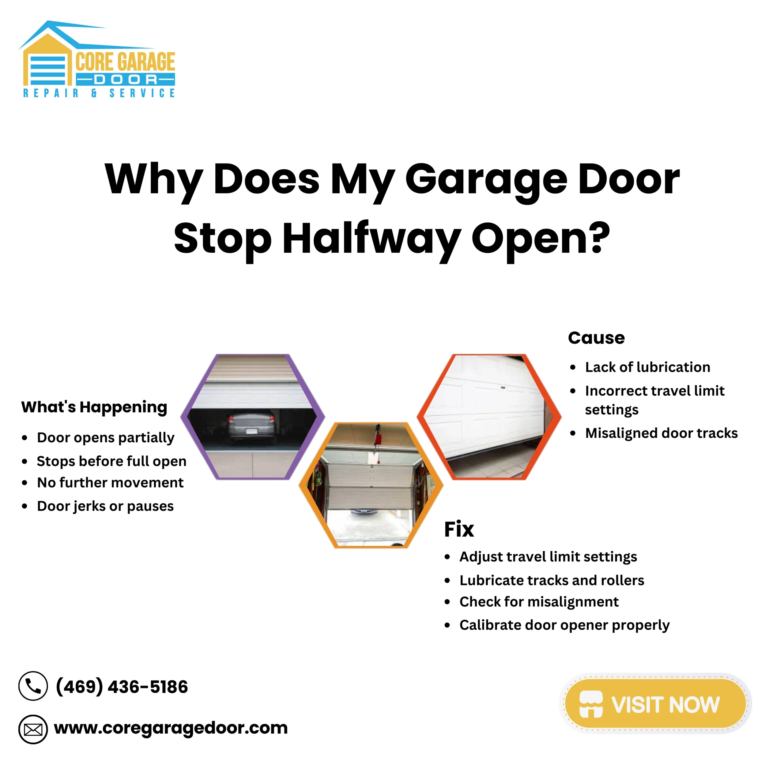 Half-Open Garage Door